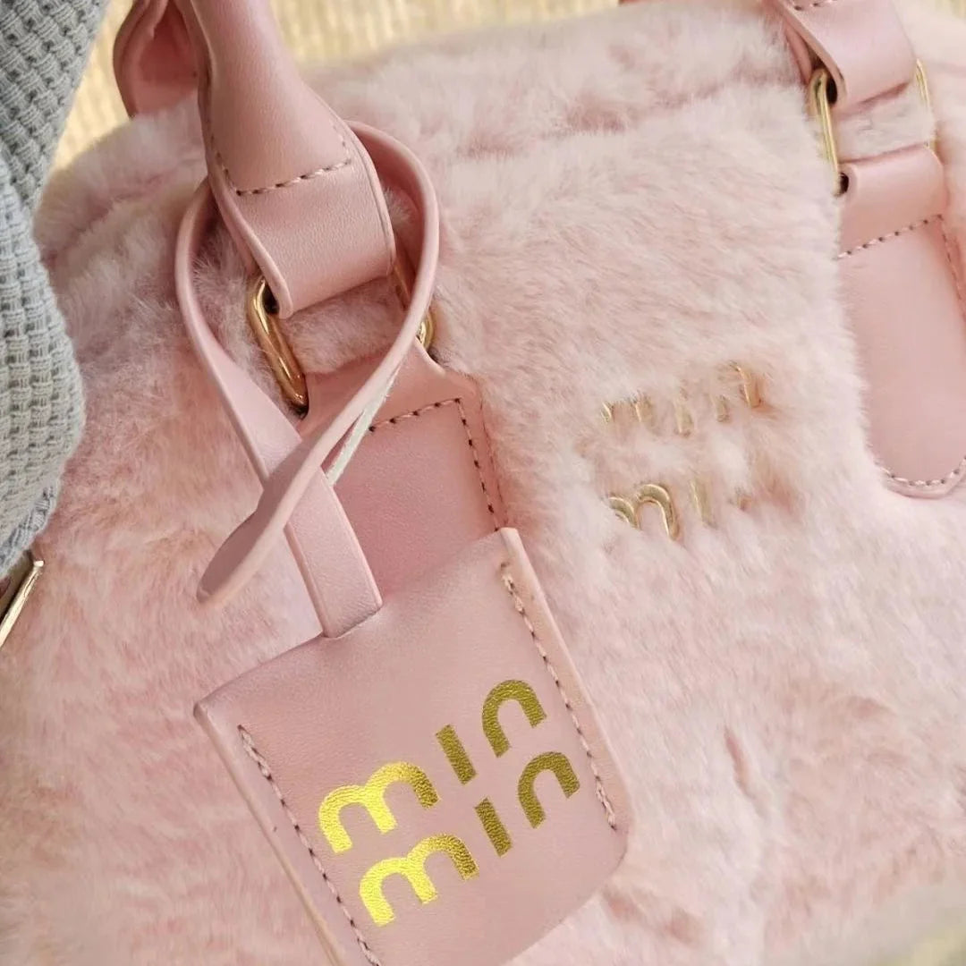 Pink Plush Fashion Handbag