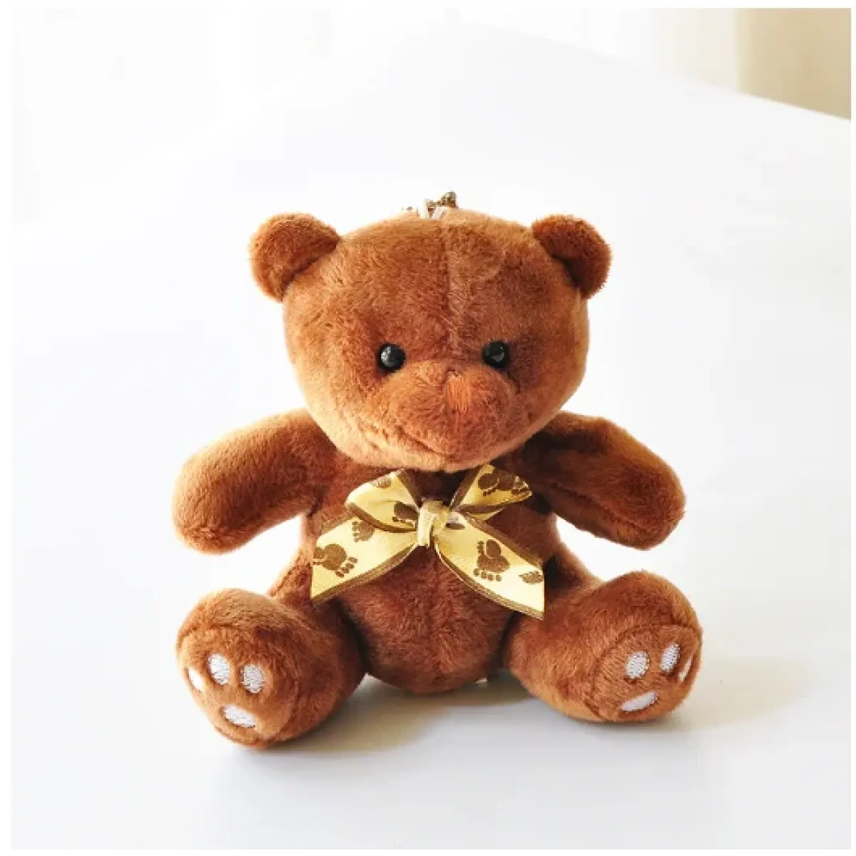 Kawaii Mini Plush Teddy Bear Keychain β Soft Stuffed Toy