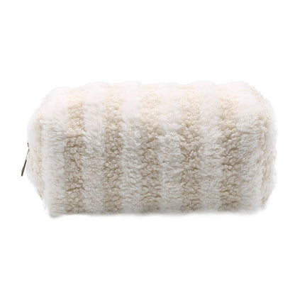 Stripe Sherpa Pouch Bag