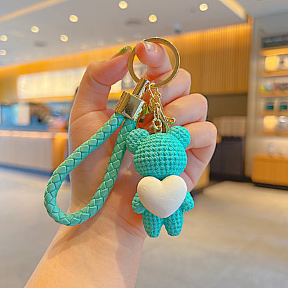 Cute Bear Heart Keychain Pendant