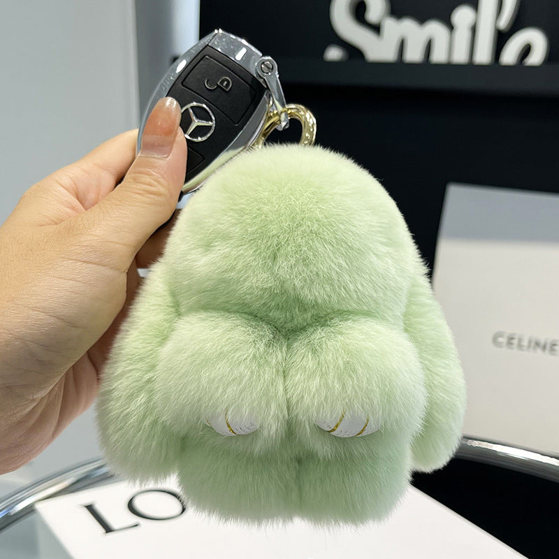 Rex Rabbit Fur Doll Bunny Keychain Pendant Mini Bag Plush