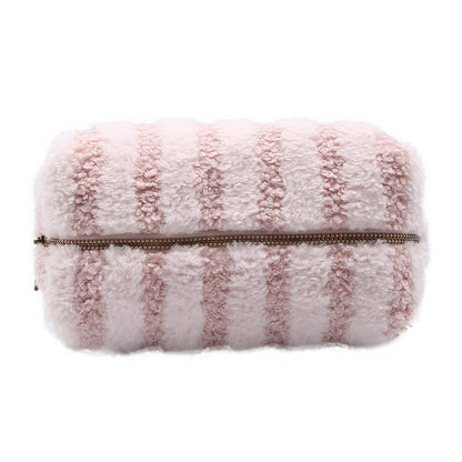 Stripe Sherpa Pouch Bag