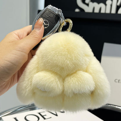 Rex Rabbit Fur Doll Bunny Keychain Pendant Mini Bag Plush