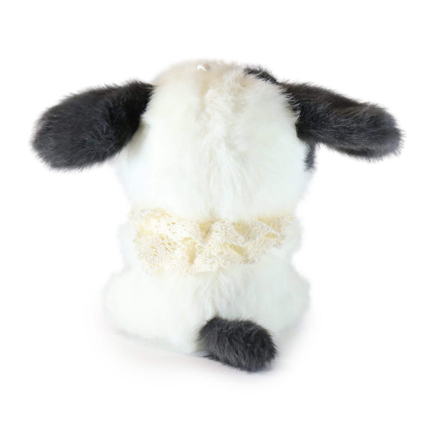 5-inch Black and White Dog with Flower Bow