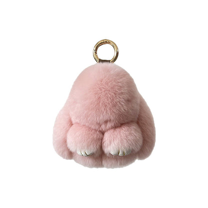 Rex Rabbit Fur Doll Bunny Keychain Pendant Mini Bag Plush
