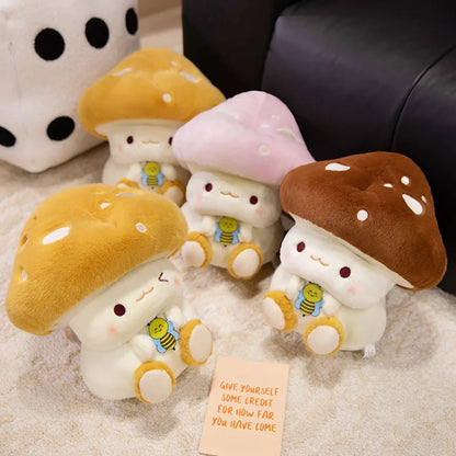 Kawaii Mushroom & Bee Plushies