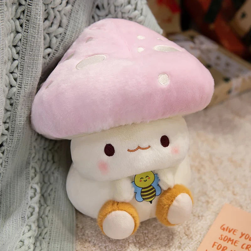 Kawaii Mushroom & Bee Plushies