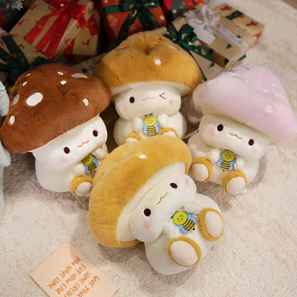 Kawaii Mushroom & Bee Plushies