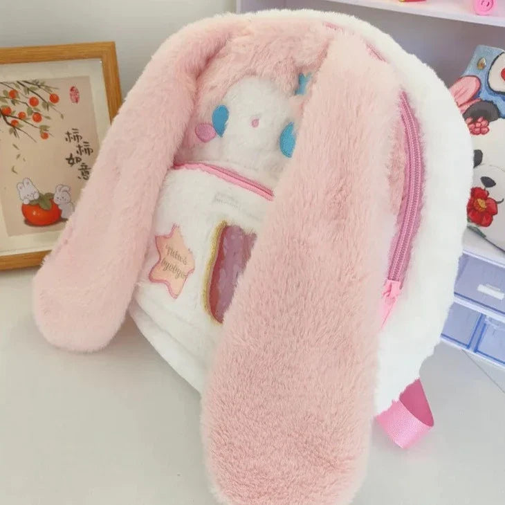 Kawaii Plush Bunny Backpack