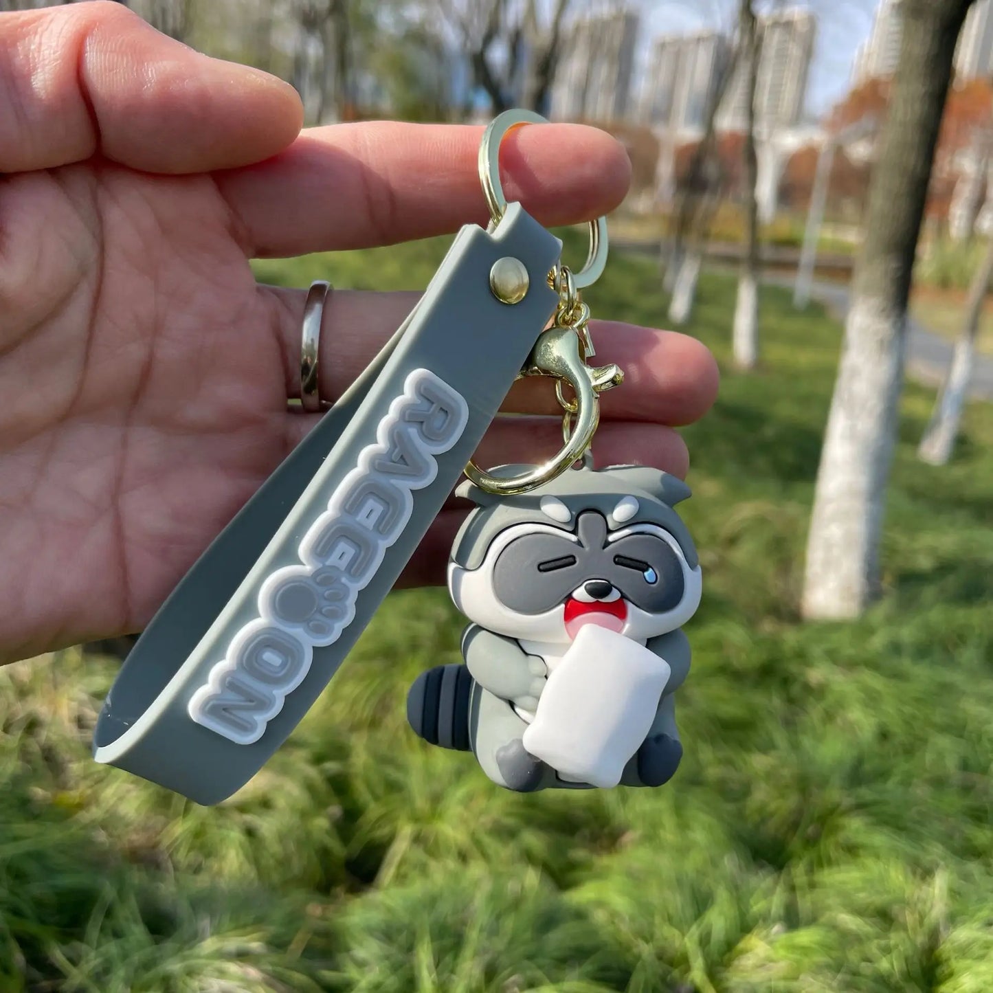 Kawaii Raccoon Keychains