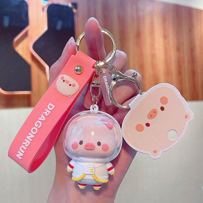 Astro Pig Keychain
