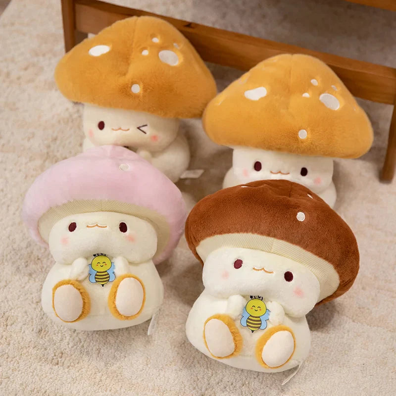 Kawaii Mushroom & Bee Plushies