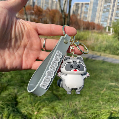 Kawaii Raccoon Keychains
