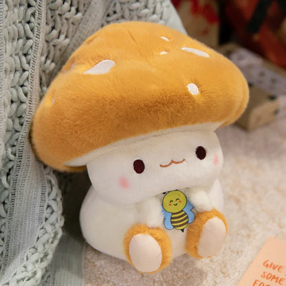 Kawaii Mushroom & Bee Plushies