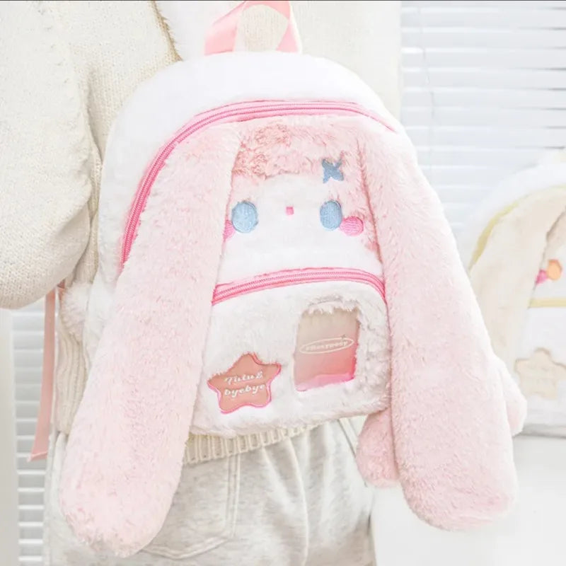 Kawaii Plush Bunny Backpack