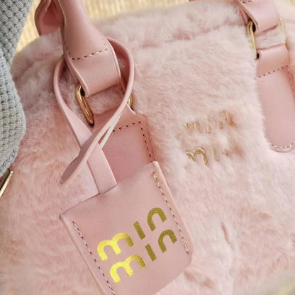 Pink Plush Fashion Handbag