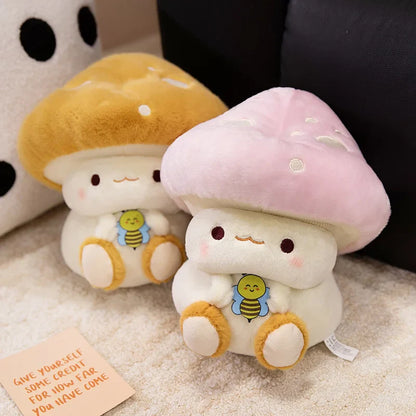 Kawaii Mushroom & Bee Plushies