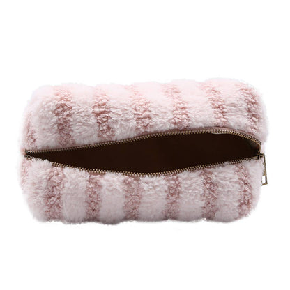 Stripe Sherpa Pouch Bag