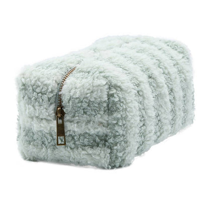 Stripe Sherpa Pouch Bag
