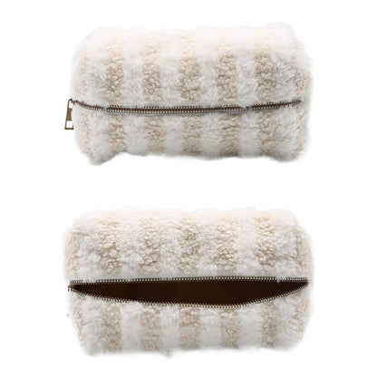 Stripe Sherpa Pouch Bag