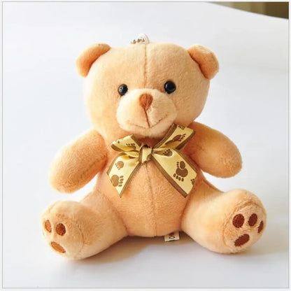 Kawaii Mini Plush Teddy Bear Keychain – Soft Stuffed Toy