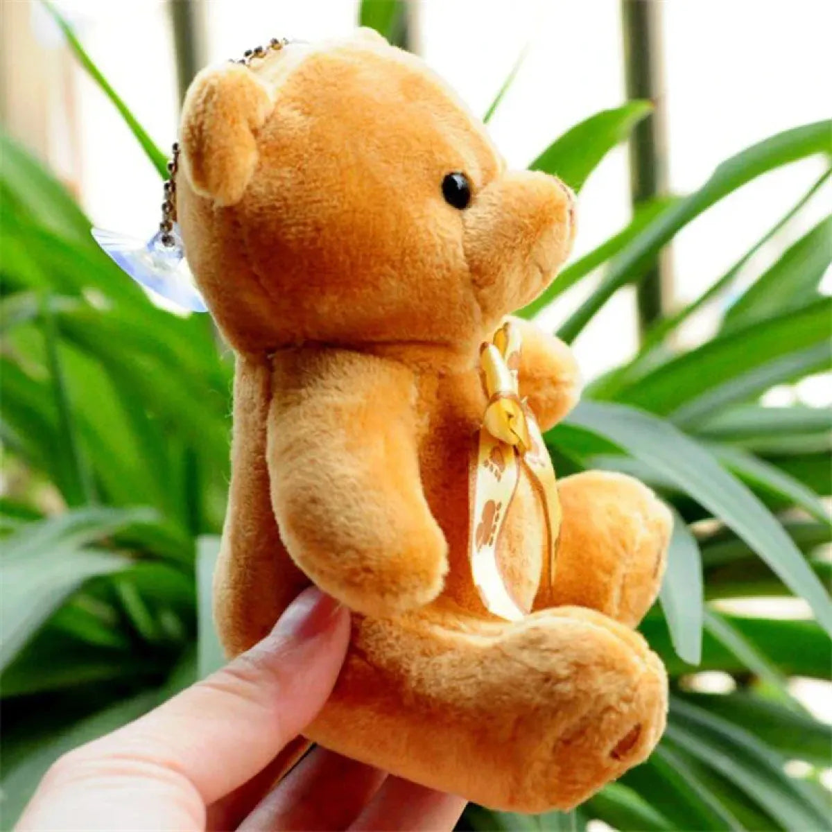 Kawaii Mini Plush Teddy Bear Keychain – Soft Stuffed Toy