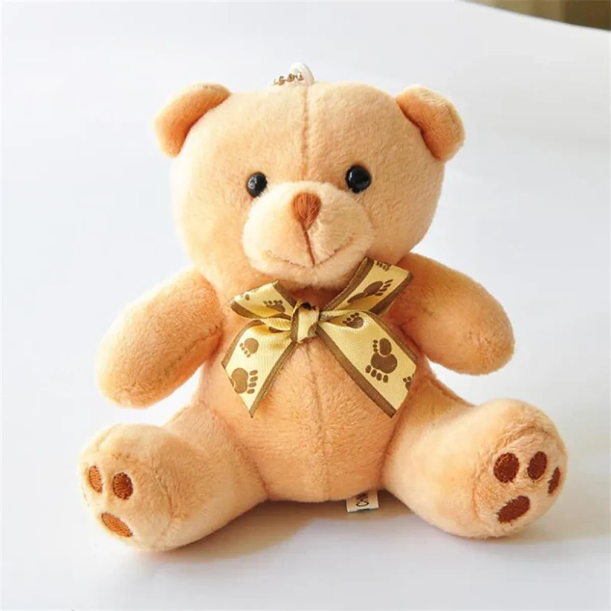 Kawaii Mini Plush Teddy Bear Keychain – Soft Stuffed Toy