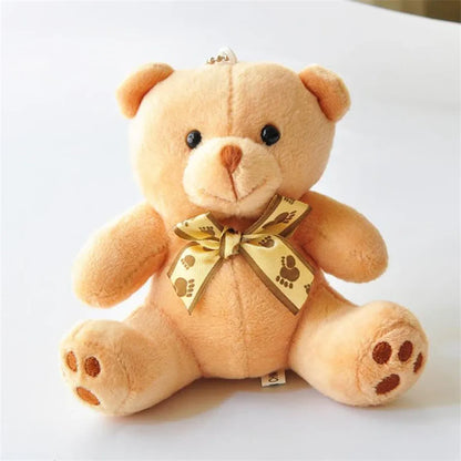 Kawaii Mini Plush Teddy Bear Keychain – Soft Stuffed Toy