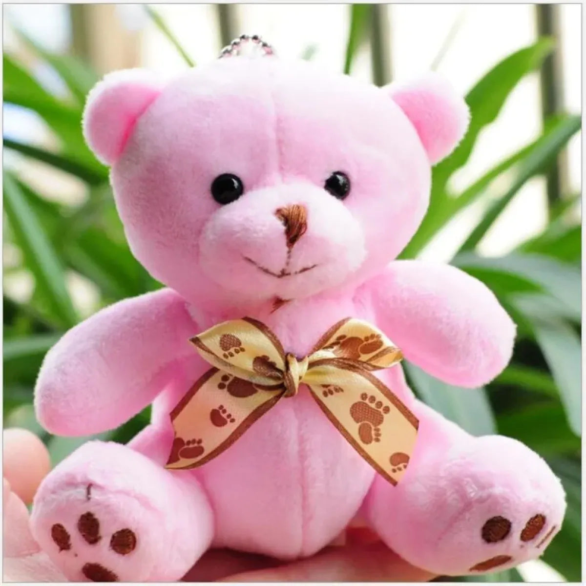 Kawaii Mini Plush Teddy Bear Keychain – Soft Stuffed Toy