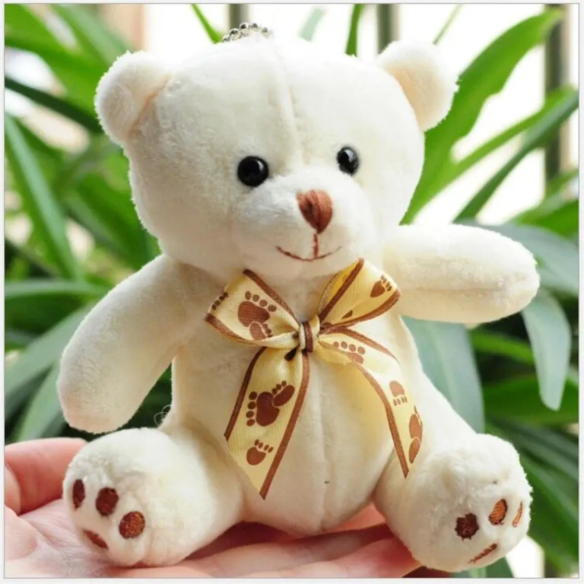 Kawaii Mini Plush Teddy Bear Keychain – Soft Stuffed Toy
