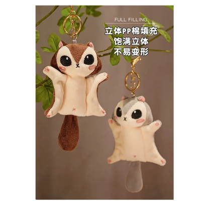 Kawaii Squirrel Plush Keychain