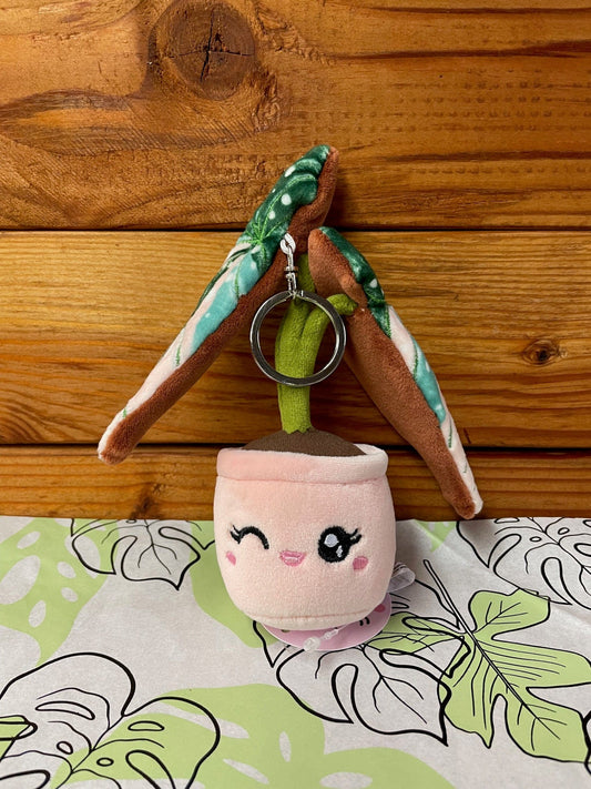 Begonia Variegated Maculata Plush Keychain